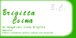 brigitta csima business card